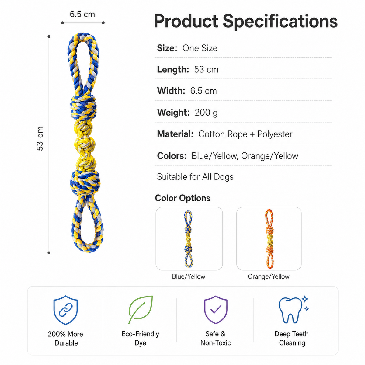 Double-Knot Tug Rope Dog Toy