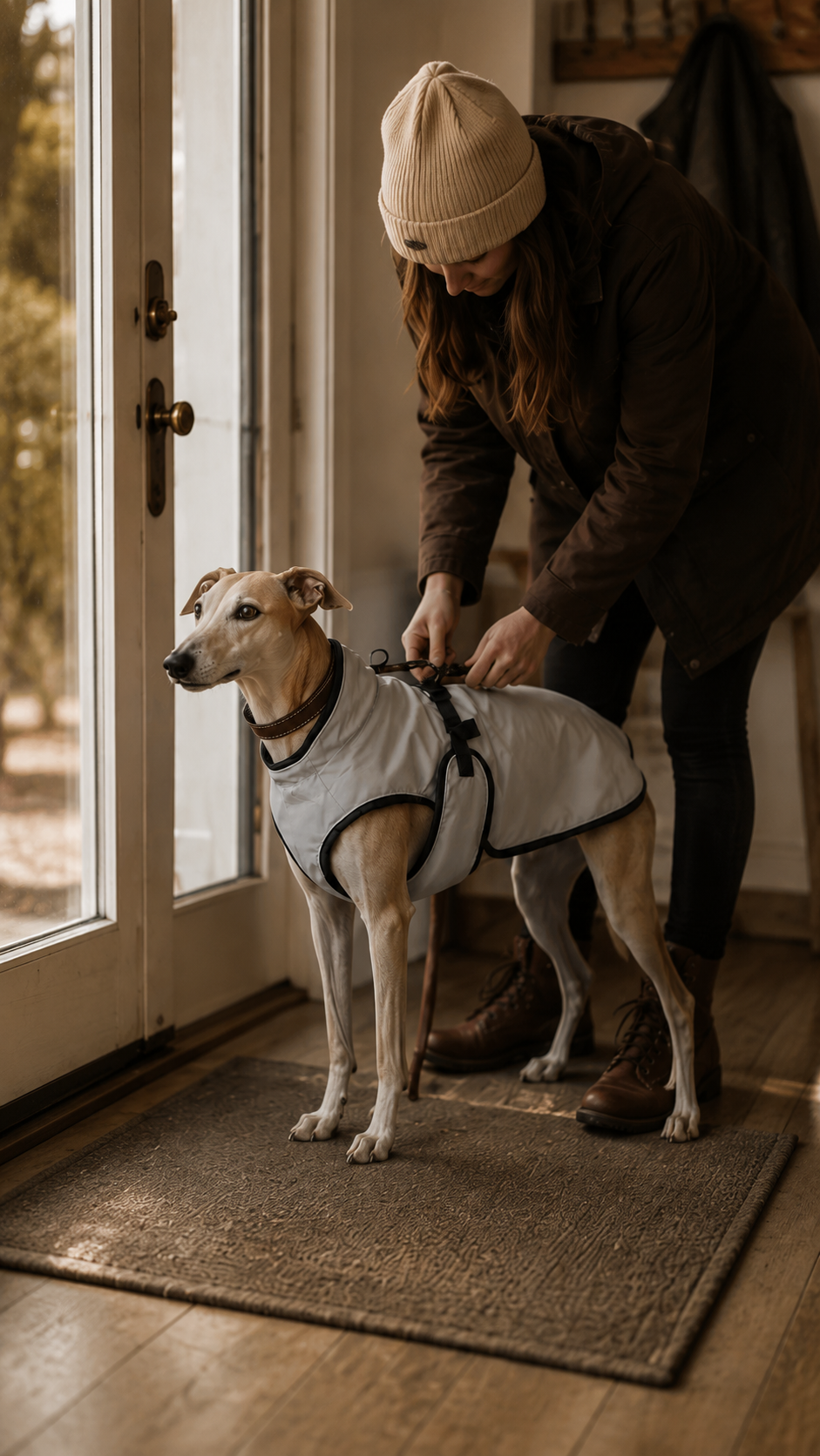 Dog getting ready to go outside