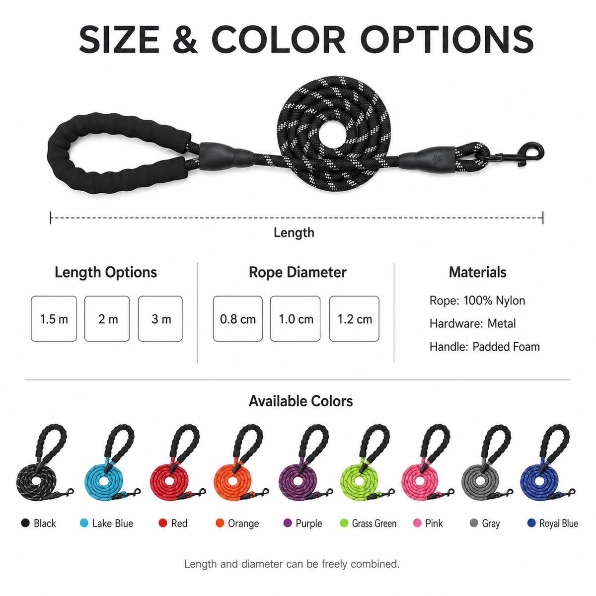 Reflective Rope Dog Leash