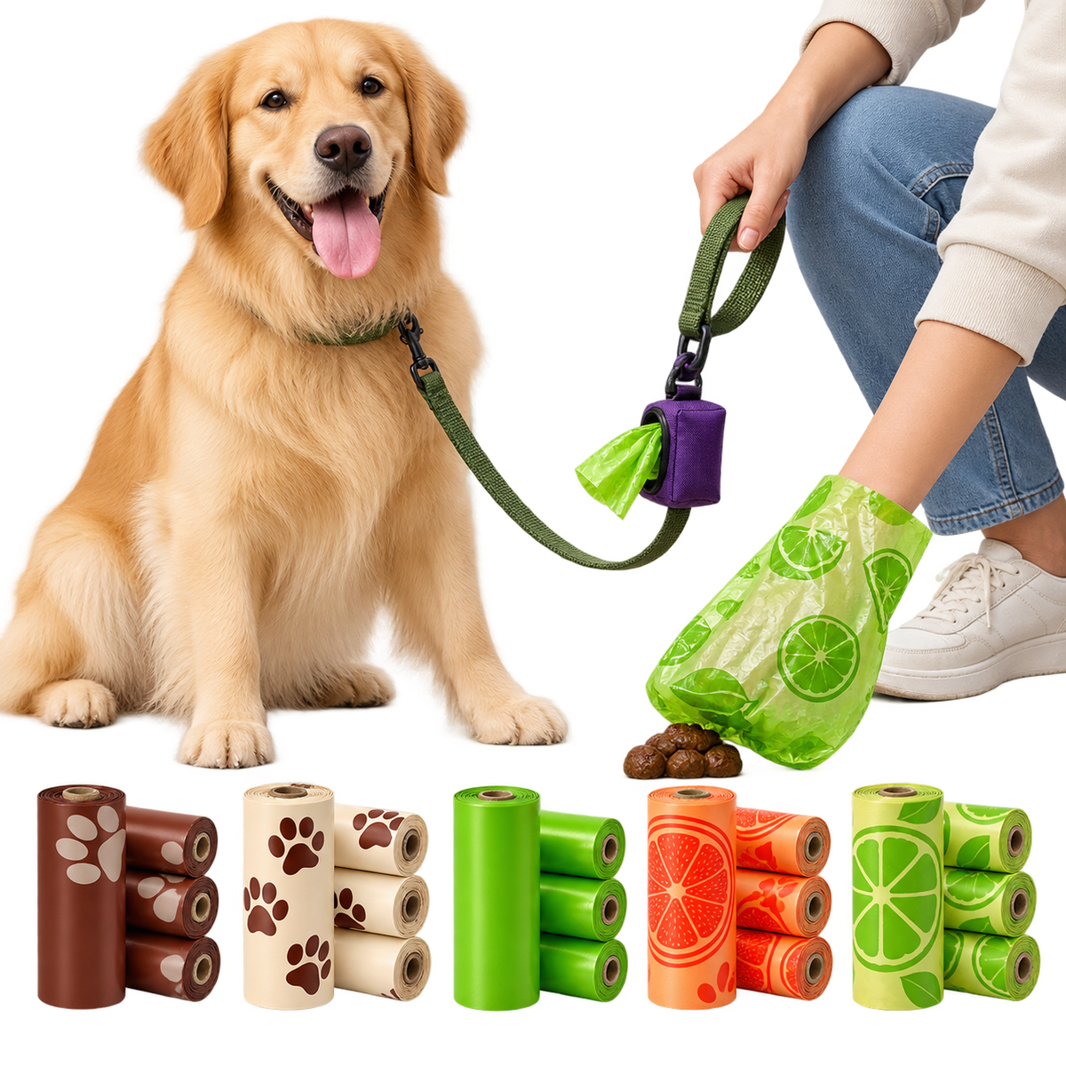 Scented EPI Degradable Poop Bags – 9 Rolls