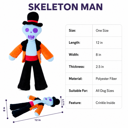 Skeleton Plush Dog Toy