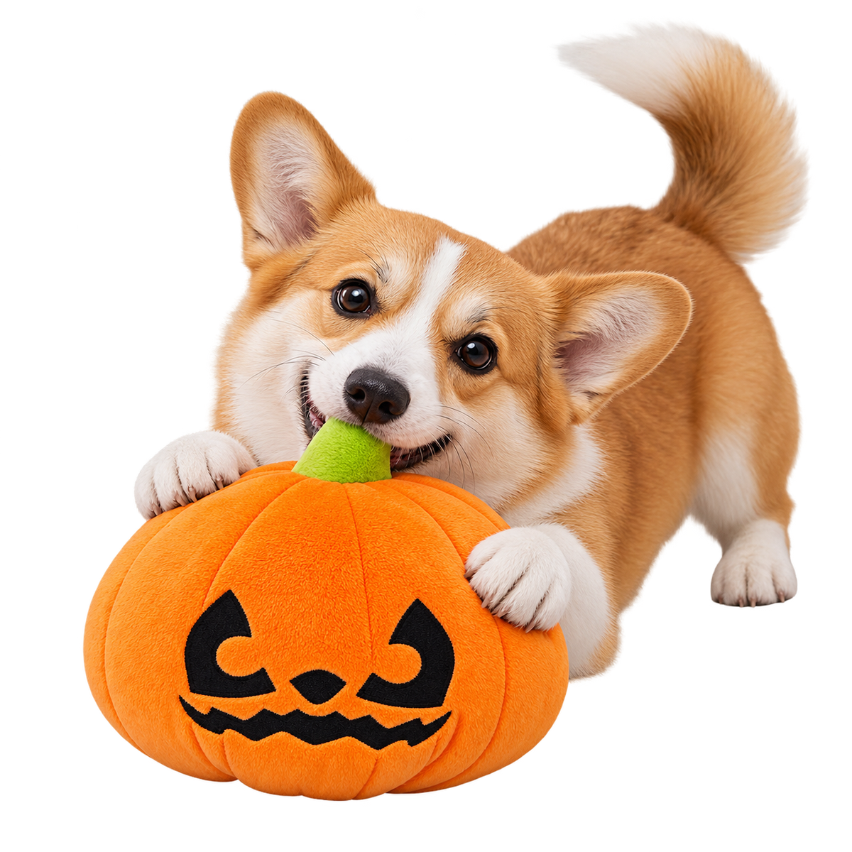Pumpkin Plush Dog Toy